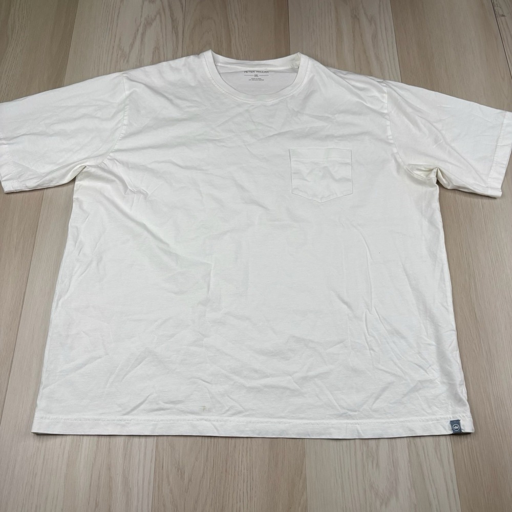Peter Millar Shirt Short Sleeve Crew Neck White Lightweight Casual Mens Size XXL